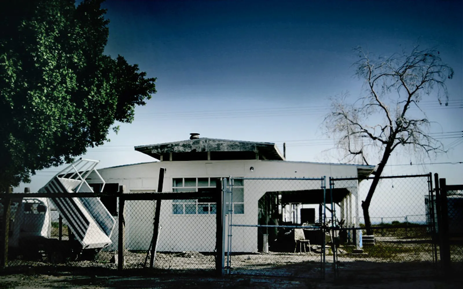 Desert residential property near the Salton Sea showing architectural and environmental context